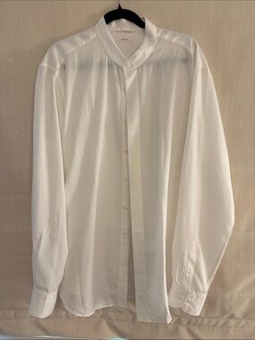 Suitsupply Men's White Mandarin Collar Dress Shirt